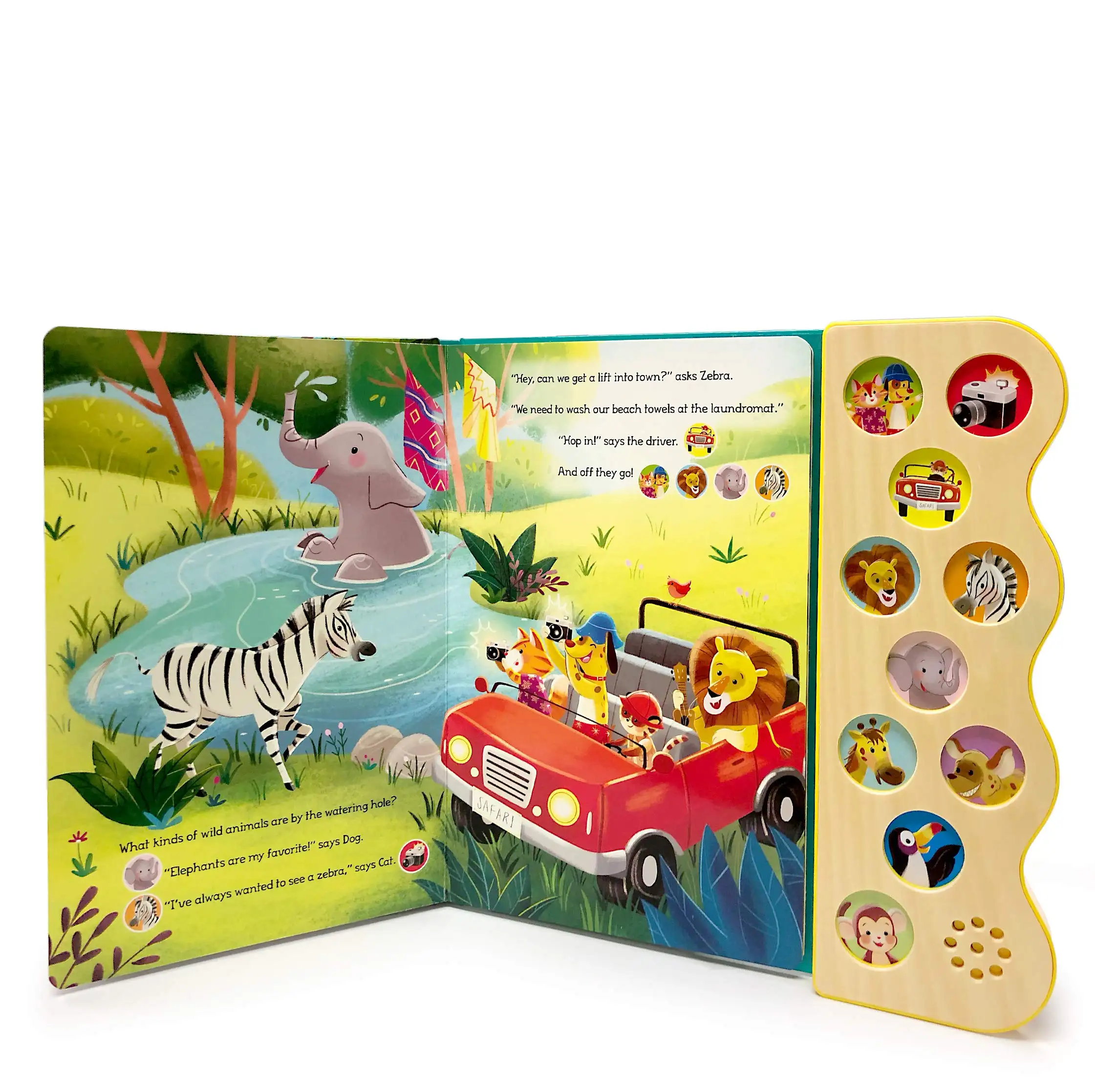 Buku suara anak usia dini interaktif tombol tekan 10 bahasa Inggris belajar bayi