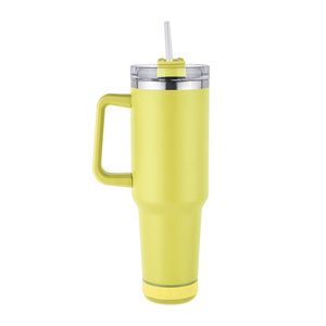 Offre Spéciale – Tasse de Voyage Isotherme en Acier Inoxydable à Double Paroi avec Haut-Parleur, Poignée et Paille, 40 OZ – Idéale pour Bière et <span class=keywords><strong>Café</strong></span> - Product Image 3