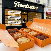 Boîte d'emballage personnalisée en gros pour biscuits, gâteaux et brownies, avec logo, en matériaux recyclés et papier couché, pour aliments et snacks