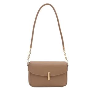 Sac à main en cuir PU imperméable à motif géométrique pour femme, collection 2025, avec fermeture éclair et fermoir, doublure en cuir véritable, toutes saisons - Product Image 3