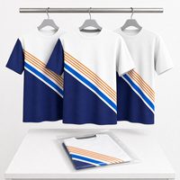 T-shirt à col rond personnalisé en usine, séchage rapide, imprimé par sublimation, blocs de couleur, pour la course à pied, le marathon et les sports