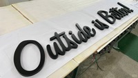 Lettres encastrées rétroéclairées LED personnalisées pour la publicité en devanture de magasin, la décoration de bureau, les mariages, étanches IP54, en acier inoxydable