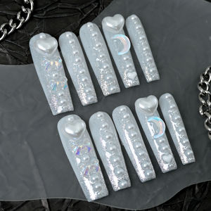 Uñas Acrílicas Artificiales de Cobertura Completa al por Mayor, Marca Privada, Uñas Acrílicas de Alta Calidad, Uñas Postizas de Lujo Hechas a Mano - Product Image 3