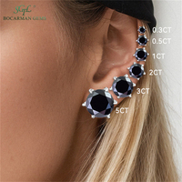 Boucles d'oreilles classiques à 6 broches GRA Moissanite unisexe 0.6-10CT S925 argent doré/argent en Stock cadeau parfait