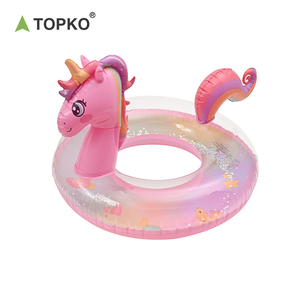 Topko Thân Thiện Với Môi PVC Kid Dành Cho Người Lớn <span class=keywords><strong>Unicorn</strong></span> Hình Dạng Inflatable Có Thể Gập Lại Hồ Bơi Float Cho Mùa Hè Ngoài Trời Kid Bơi Vòng - Product Image 5