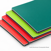 Panneau composite en aluminium noir mat ignifuge A2 de 4 mm, ACP ACM, isolation acoustique durable pour cloison intérieure de bureau