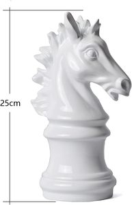 Estatua de Caballero de Ajedrez Moderna de Resina de 10 Pulgadas, Escultura de Cabeza de Caballo para Decoración de Mesa en el Hogar y la Oficina - Product Image 6