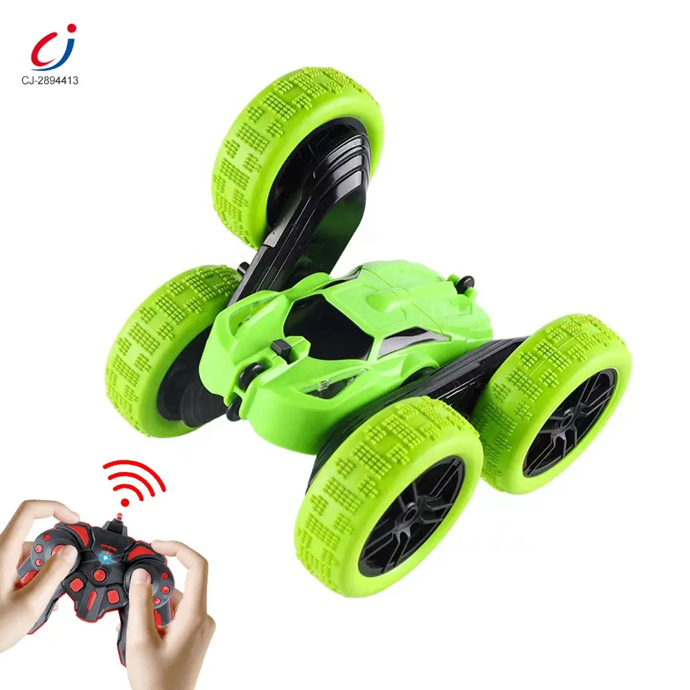 Chengji Mainan Rc Anak-anak, Mainan Rusia Rotasi 360 Remote Control Sisi Ganda, Kendaraan Flip Stunt Mobil Rc untuk Anak-anak