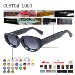 Custom Logo Cat Eye <b>Sunglasses</b> Full Rim <b>Gradient</b> Lens Unisex Fashion Shades for Casual Wear - Product Image 1