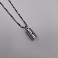 Tendance Hip Hop briquet étui collier titane acier pendentif chaîne pour hommes femmes filles fête en acier inoxydable bijoux cadeaux