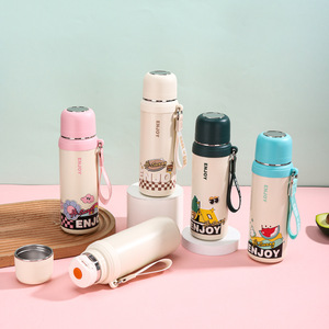 Bouteille d'eau isotherme de 550 ml avec poignée, gourde en acier inoxydable pour enfants - Product Image 2