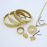 Parure de mariée style Dubaï en laiton, collier et bracelet pour mariages et fêtes, cadeau pour les mariées africaines et indiennes, plaqué or ionique