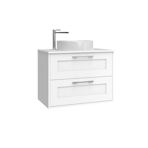Mueble de Baño ELNA Anticorrosión, Roble Natural, 80 cm, 2 Cajones, Lavabo Integrado, Mueble Elegante para el Hogar - Product Image 1