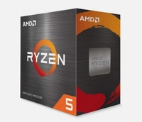 Processeur de bureau AMD Ryzen 5 5600 6 cœurs 12 threads débloqué, socket AM4, 12 nm, 3,5 GHz, avec refroidisseur Wraith Stealth, cache 12 Mo, neuf