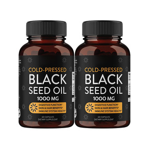 Capsule Nere OEM per Olio - Olio di <span class=keywords><strong>Cumino</strong></span> <span class=keywords><strong>Nero</strong></span> Puro Premium Pressato a Freddo Nigella Sativa per Supporto Immunitario Adulti Grado Alimentare - Product Image 1