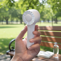Ventilateur portable à logo personnalisé, puissant et tendance, mini ventilateur blanc portable pour extérieur, idéal pour l'été