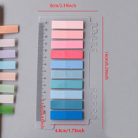 Marque-pages autocollants amovibles pour le bureau et l'école, notes adhésives transparentes colorées en PET, blocs-notes imperméables
