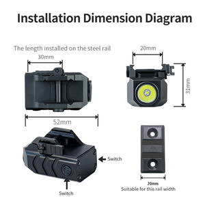 مصباح يدوي تكتيكي LED عالي السطوع خفيف الوزن مصباح تخييم صغير قابل لإعادة الشحن ببطارية ليثيوم للمغامرات الخارجية - Product Image 5