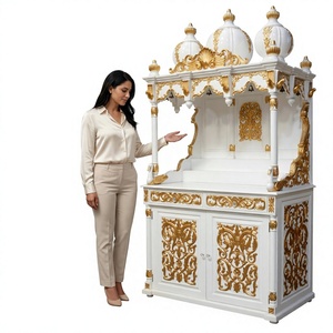 Mandir/Puja Ghar de Madera de Teca, Artesanía, Decoración para el Hogar, Moderno, Tamaño Personalizado, Color Personalizado, Marca DSTEXPORTS, Punjab - Product Image 2
