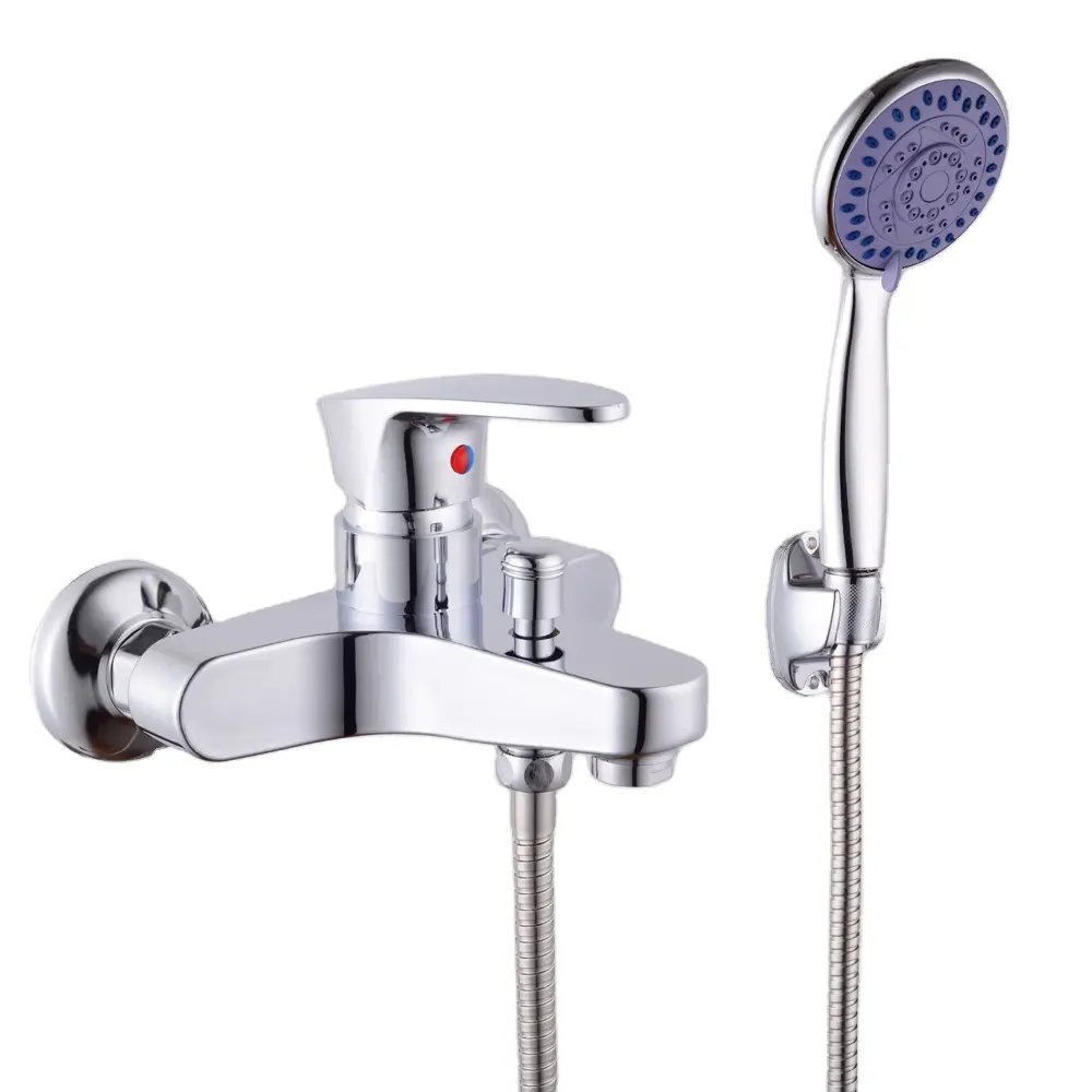 Minwei Factory New Model Durable Wall Mounted Chrome ECO ABS Plastic Bathtub Shower Mixer