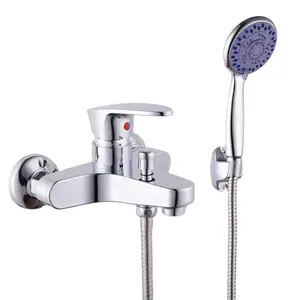 Tête de robinet de douche MINWEI et mitigeur de salle de bain vavl pas cher blanc abs matériel robinet mitigeur de bain