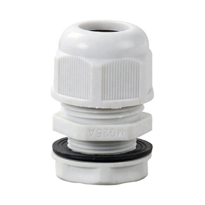 M25 IP68 Negro Blanco Nylon Impermeable Cable Prensaestopas Tuercas de bloqueo y arandela Rosca Prensaestopas - Product Image 2