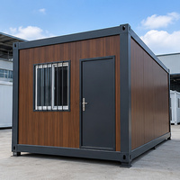 Maison conteneur en acier à assemblage rapide de 20 pieds, préfabriquée, modulaire, avec panneaux sandwich, pour bureau, dortoir, entrepôt, hôtel, contemporaine