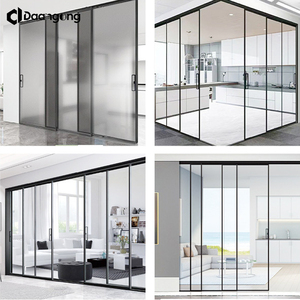 <span class=keywords><strong>Porte</strong></span> coulissante minimaliste en aluminium, cadre ultra-fin de 35 mm de largeur visible, pour villa de luxe, architecture moderne - Product Image 2