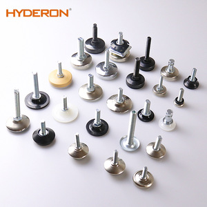 Hyderon Adjustable Feet Zinc Alloy Hex Socket Plastic Base Furniture <b>Leveling</b> Feet - Product Image 1