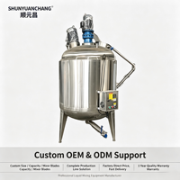 Cuve de mélange en acier inoxydable SHUNYUANCHANG avec homogénéisateur, mélangeur à double enveloppe pour savon liquide et détergent, idéal pour la production de peinture