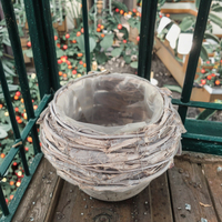 Panier en mousse naturelle, jardinières suspendues en rotin, légères, kits de pots de fleurs de jardin d'extérieur pour plantes vertes
