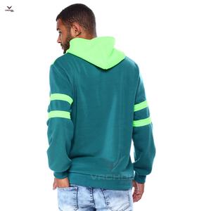 Sudadera con capucha de lana de bloque de color unisex, sudaderas de punto con mangas raglán bordadas, características antiarrugas antiretráctiles, diseño en blanco - Product Image 3