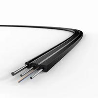 Cable de Fibra Óptica Monomodo para Exteriores ODM 12,4 Hilos Dropcore G.657A2, Aéreo, con Cubierta LSZH/PVC y Refuerzo FRP, Certificado ISO9001