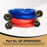Tuyau flexible de plomberie en pvc pour machine à laver, Offre Spéciale pouces, 4 pieds, alimentation en eau chaude et froide, 3/4