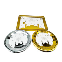 Ensemble de plateaux en papier de luxe jetables de qualité supérieure, logo personnalisé, assiettes pour dîner, pour hôtels, fêtes, décorations, bol en papier
