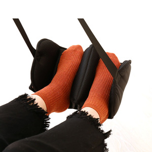 Best Seller Portable Adjustable Airplane Travel Footrest Memory Foam Office Under Desk Flight <strong>Foot</strong> Rest <strong>Hammock</strong> - Product Image 1