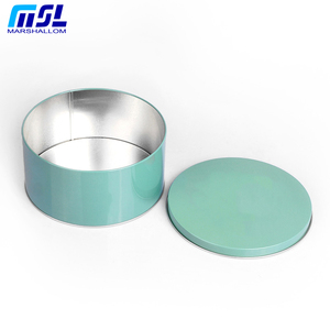 Phẳng Lớn Vàng Rỗng Thực Phẩm Vòng Kim Loại 8 Inch <span class=keywords><strong>Cookie</strong></span> Tins Hoặc Bánh Tins Can - Product Image 1