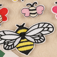 Offre Spéciale mignon insecte thème abeille feutre à la main broderie fer sur animaux abeille patchs pour enfants vêtements