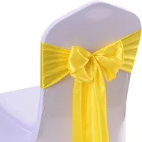 ربطة عنق مجانية! الزفاف حزب مأدبة عيد فندق كرسي استقبال غطاء القوس الديكور 17X270cm رخيصة الحرير وشاح