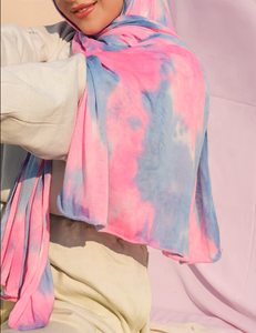 Hijab <span class=keywords><strong>Boutique</strong></span> para mujer de alta calidad <span class=keywords><strong>Bohemia</strong></span> Tie-dye bufanda de algodón de Color sólido Hijab Indonesia pañuelo para la cabeza para mujer - Product Image 6