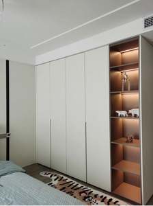 Armario de almacenamiento portátil moderno, muebles de dormitorio con puertas de tablero de partículas, para el hogar, la sala de estar o la oficina - Product Image 6
