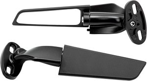 Rétroviseurs de <span class=keywords><strong>moto</strong></span> style MotoGP avec déflecteurs de vent réglables et grandes lentilles en verre bleu - Product Image 5