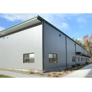 Steel Construction Building Prefabricated Office Building With Workshop For Sale