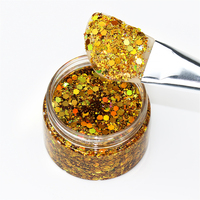 GP Private Logo Vegan Holographic Shimmer Chemical Eyeshadow Glitter Waterproof Highly Pigmented 9 Color Chunky Glitter Eye