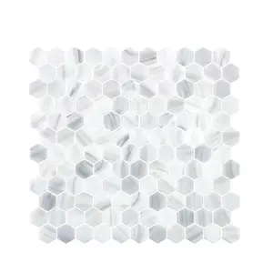 外部装饰马赛克白色大理石瓷砖浴室墙面地板马赛克玻璃砖