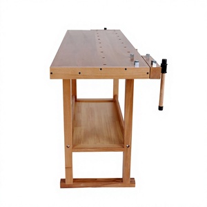 Banc de travail multifonctionnel en bois de hêtre avec étagère de rangement pour atelier scolaire et projets d'artisanat - Product Image 3