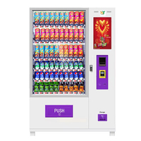 Distributeur automatique extérieur pour boissons et en-cas avec une capacité de 200 à 300 unités et système de refroidissement par compresseur