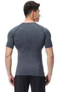 Vente en gros de chemises de surf pour hommes de haute qualité, manches courtes, protection UV, rash guard, vêtements de sport à séchage rapide pour les sports nautiques - Product Image 2