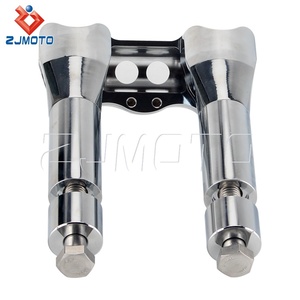 ที่ยกแฮนด์แบบคลับ1นิ้วของ CNC ตัวยึดด้านบน25มม. เพิ่มขึ้น6 ''+ 1'' สำหรับ Harley Dyna softail WIDE GLIDE Sportster <span class=keywords><strong>883</strong></span>เหล็ก - Product Image 5