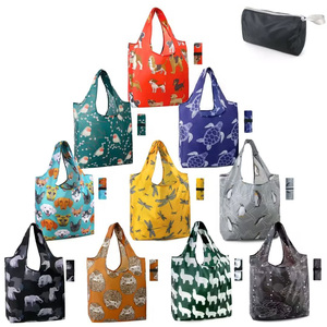 Wholesale Custom Turtle <strong>Penguin</strong> Sea Life Recycled Polyester Foldable Tote <strong>Bag</strong> Durable Grocery Shopping <strong>Bag</strong> for Gym Party - Product Image 1